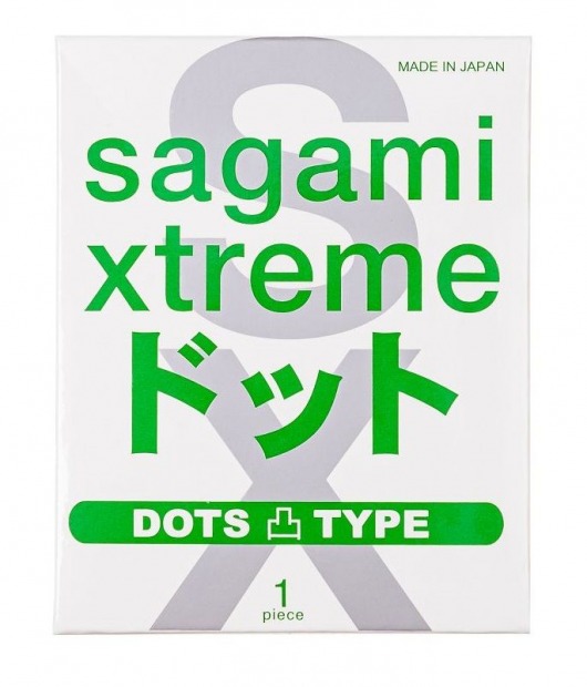 Презерватив Sagami Xtreme Type-E с точками - 1 шт. - Sagami - купить с доставкой в Раменском