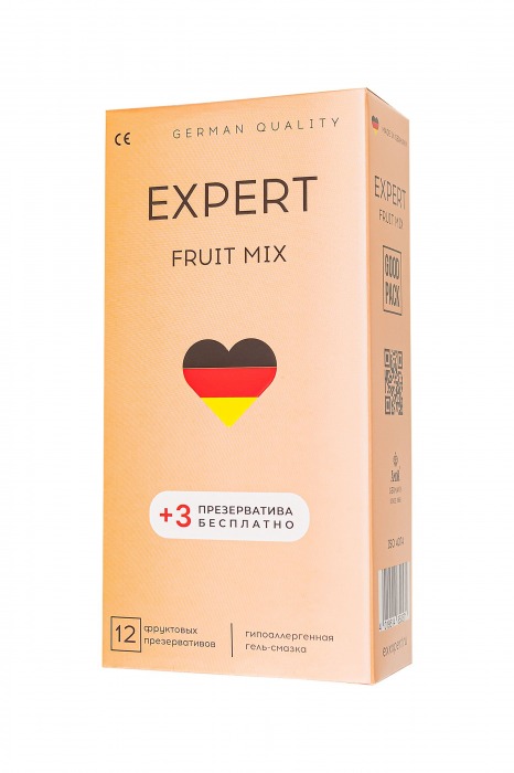 Ароматизированные презервативы EXPERT Fruit Mix - 12 шт.(+3 в подарок) - Expert - купить с доставкой в Раменском