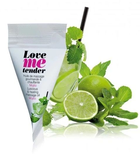 Съедобное согревающее массажное масло Love Me Tender Mojito с ароматом мохито - 10 мл. - Love to Love - купить с доставкой в Раменском