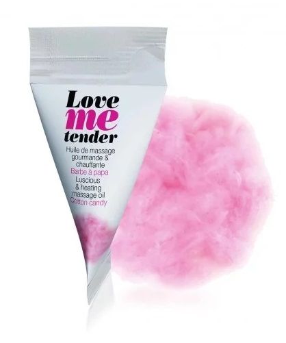 Съедобное согревающее массажное масло Love Me Tender Cotton Candy с ароматом сладкой ваты - 10 мл. - Love to Love - купить с доставкой в Раменском