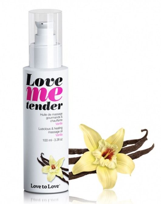 Съедобное согревающее массажное масло Love Me Tender Vanilla с ароматом ванили - 100 мл. - Love to Love - купить с доставкой в Раменском