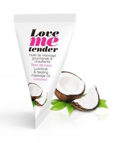 Съедобное согревающее массажное масло Love Me Tender Cocos с ароматом кокоса - 10 мл. - Love to Love - купить с доставкой в Раменском