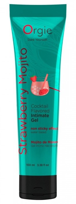 Съедобный интимный гель Orgie Lube Tube Cocktail Strawberry Mojito - 100 мл. - ORGIE - купить с доставкой в Раменском