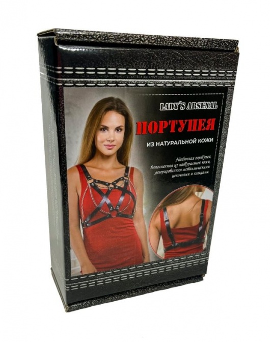 Портупея из натуральной кожи с цепочками - БДСМ Арсенал - купить с доставкой в Раменском