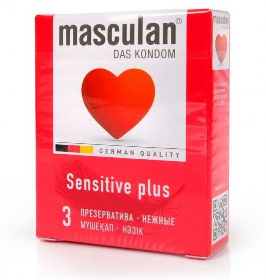 Презервативы Masculan Sensitive plus - 3 шт. - Masculan - купить с доставкой в Раменском