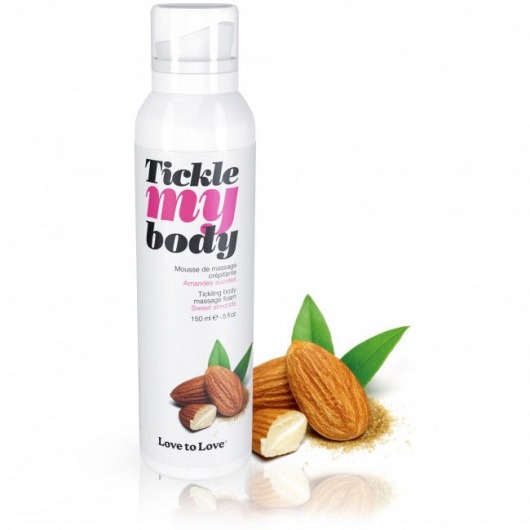 Массажная хрустящая пенка Tickle My Body Sweet Almonds с ароматом миндаля - 150 мл. - Love to Love - купить с доставкой в Раменском