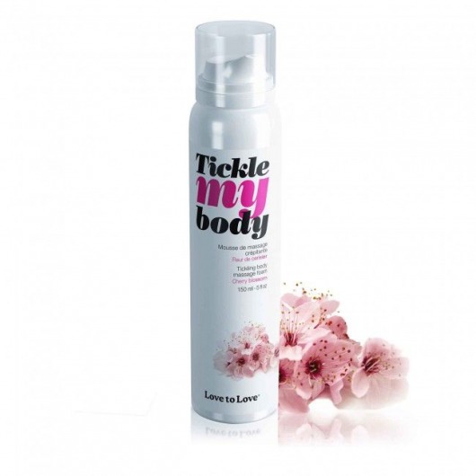 Массажная хрустящая пенка Tickle My Body Cherry Blossom с ароматом вишневого цвета - 150 мл. - Love to Love - купить с доставкой в Раменском