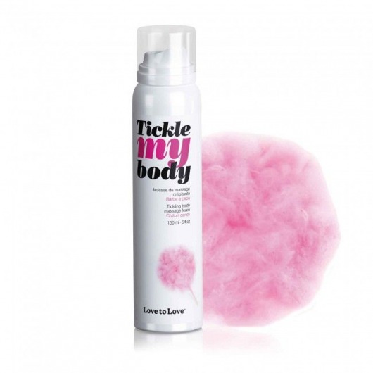 Массажная хрустящая пенка Tickle My Body Cotton Candy с ароматом сладкой ваты - 150 мл. - Love to Love - купить с доставкой в Раменском