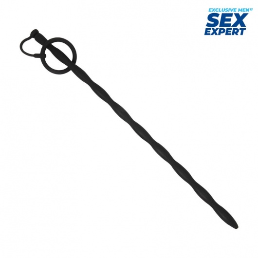 Черный стимулятор уретры Sex Expert - Sex Expert - купить с доставкой в Раменском