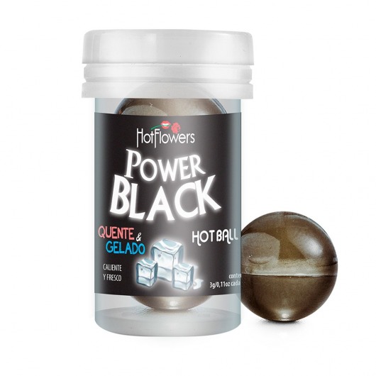 Интимный гель Power Black Hot Ball с охлаждающе-разогревающим эффектом (2 шарика по 3 гр.) - HotFlowers - купить с доставкой в Раменском