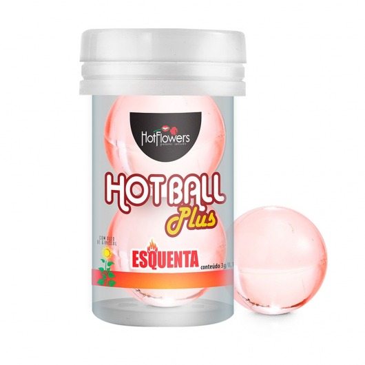 Лубрикант на масляной основе Hot Ball Plus с разогревающим эффектом (2 шарика по 3 гр.) - HotFlowers - купить с доставкой в Раменском