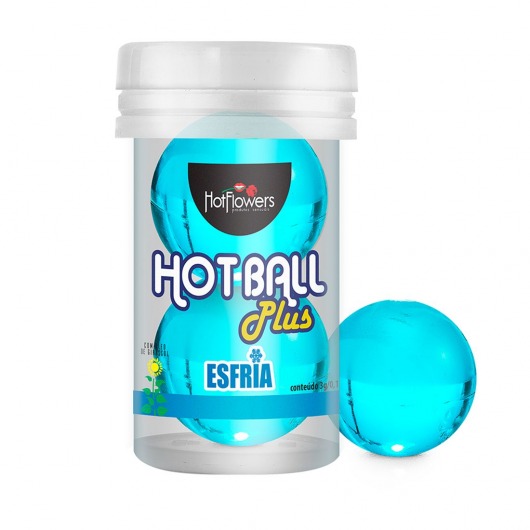 Лубрикант на масляной основе Hot Ball Plus с охлаждающим эффектом (2 шарика по 3 гр.) - HotFlowers - купить с доставкой в Раменском