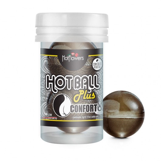 Анальный лубрикант на масляной основе Hot Ball Plus Conforto (2 шарика по 3 гр.) - HotFlowers - купить с доставкой в Раменском