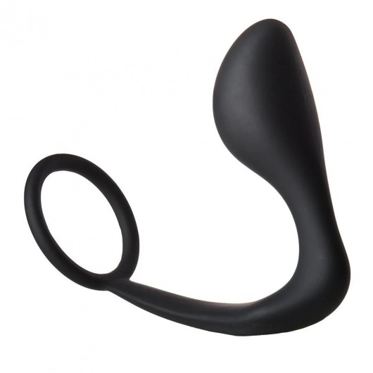 Черное эрекционное кольцо с анальной пробкой Anal Plug With Cockring - Dream Toys - в Раменском купить с доставкой