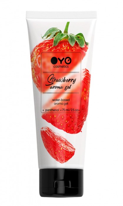 Лубрикант на водной основе OYO Aroma Gel Strawberry с ароматом клубники - 75 мл. - OYO - купить с доставкой в Раменском