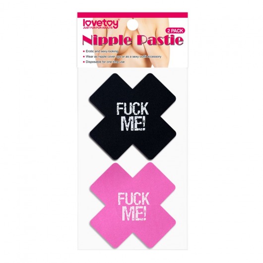 Набор из 2 пар пэстисов Cross Pattern Nipple Pasties - Lovetoy - купить с доставкой в Раменском