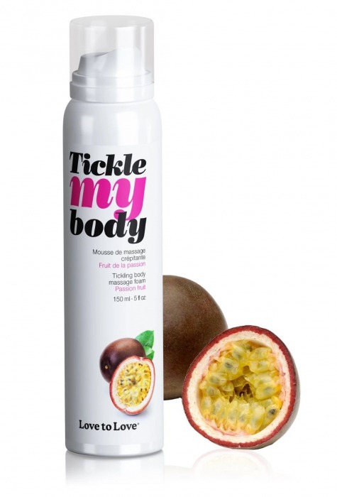 Массажная хрустящая пенка Tickle my body с ароматом маракуйи - 150 мл. - Love to Love - купить с доставкой в Раменском