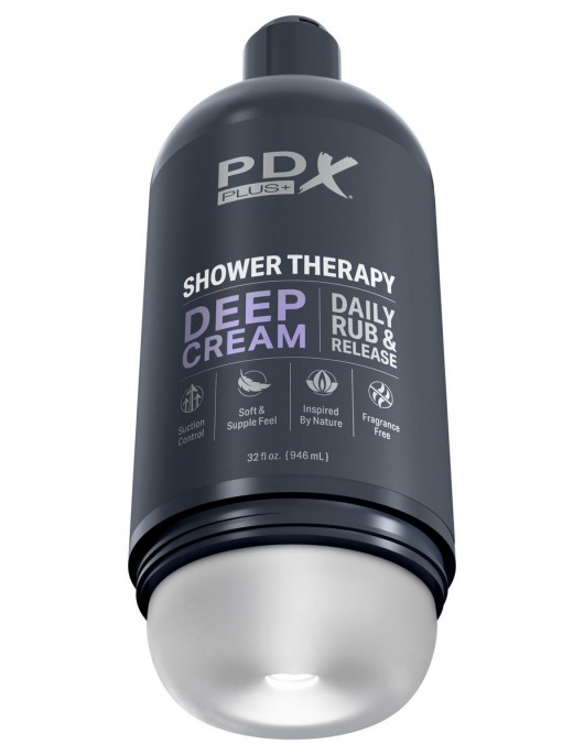 Мастурбатор в бутылке Shower Therapy Deep Cream - Pipedream - в Раменском купить с доставкой