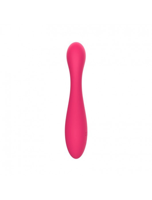 Розовый изогнутый вибромассажер - 18,9 см. - I-MOON