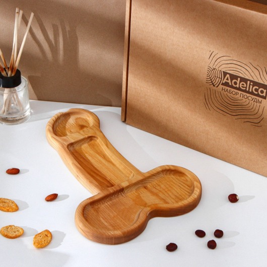 Деревянное блюдо для подачи в форме члена (32,5 х 20 х 1,7 см) - Сима-Ленд - купить с доставкой в Раменском