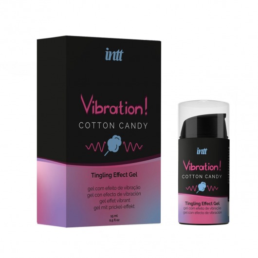 Жидкий вибратор Vibration Cotton Candy с ароматом сахарной ваты - 15 мл. - INTT - купить с доставкой в Раменском