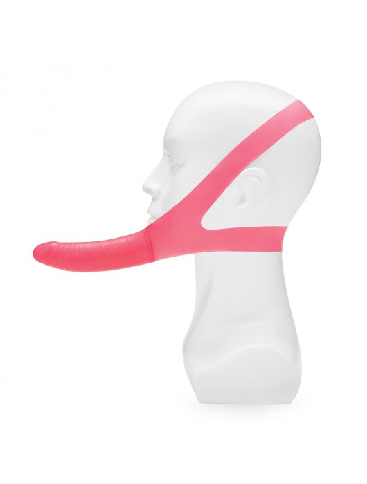 Розовый фаллоимитатор с креплением на лицо The Original Facilitator - 14 см. - Lux Fetish - купить с доставкой в Раменском