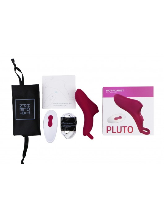 Бордовая вибронасадка на палец Pluto - HOT planet