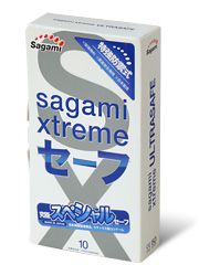 Презервативы Sagami Xtreme Ultrasafe с двойным количеством смазки - 10 шт. - Sagami - купить с доставкой в Раменском