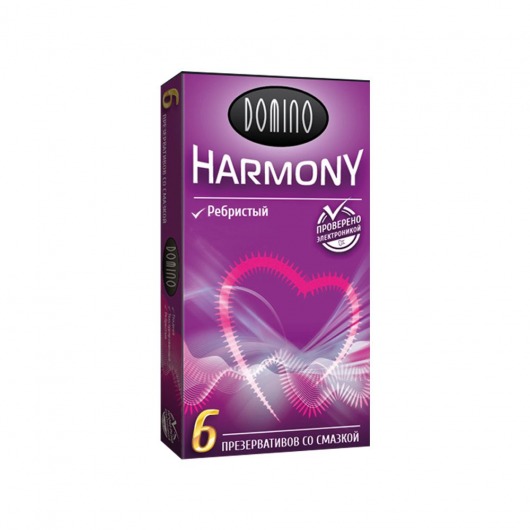 Презервативы с рёбрышками Domino Harmony - 6 шт. - Domino - купить с доставкой в Раменском