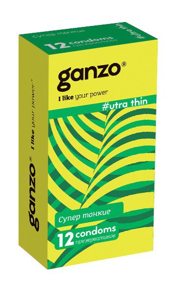 Ультратонкие презервативы Ganzo Ultra thin - 12 шт. - Ganzo - купить с доставкой в Раменском