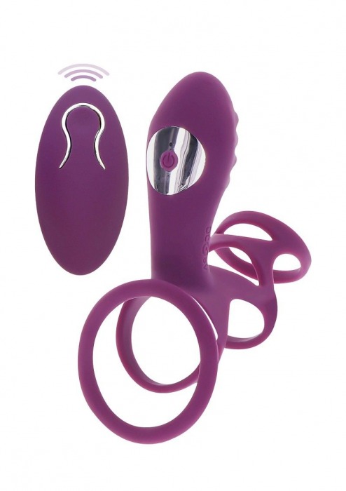 Фиолетовая эрекционная вибронасадка Halo Halo C-Ring Sleeve - Toy Joy - в Раменском купить с доставкой