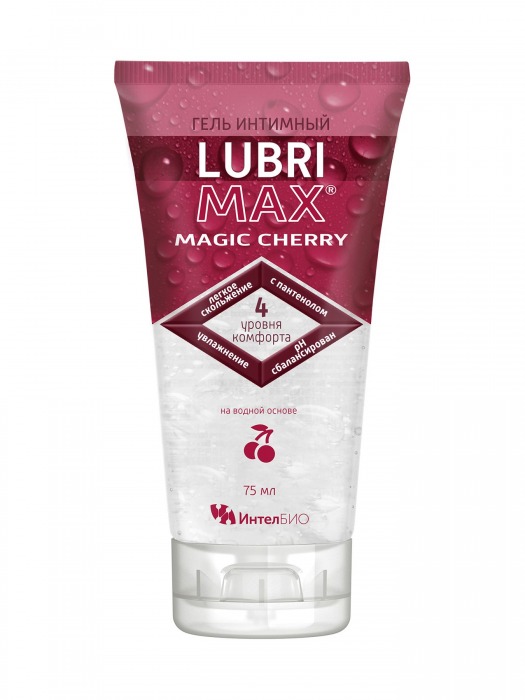 Интимный гель-смазка на водной основе Lubrimax Magic Cherry - 75 мл. - ИнтелБИО - купить с доставкой в Раменском