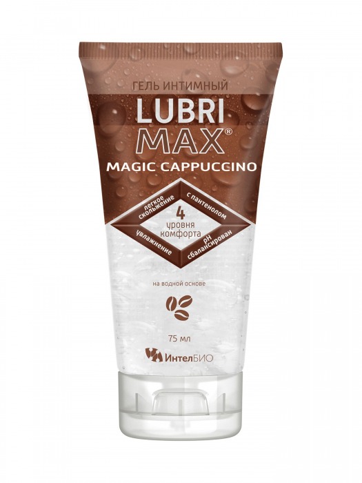 Интимный гель-смазка на водной основе Lubrimax Magic Cappuccino - 75 мл. - ИнтелБИО - купить с доставкой в Раменском