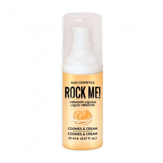 Жидкий вибратор Nuei Rock Me! с ароматом печенья и сливок - 20 мл. - Nuei cosmetics - купить с доставкой в Раменском