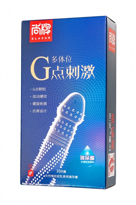 Ультратонкие презервативы Elasun G-spot stimulation с ребрами и точками - 10 шт. - Elasun - купить с доставкой в Раменском