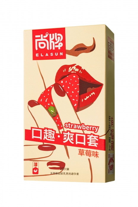 Презервативы Elasun Strawberry с аромато клубники - 10 шт. - Elasun - купить с доставкой в Раменском