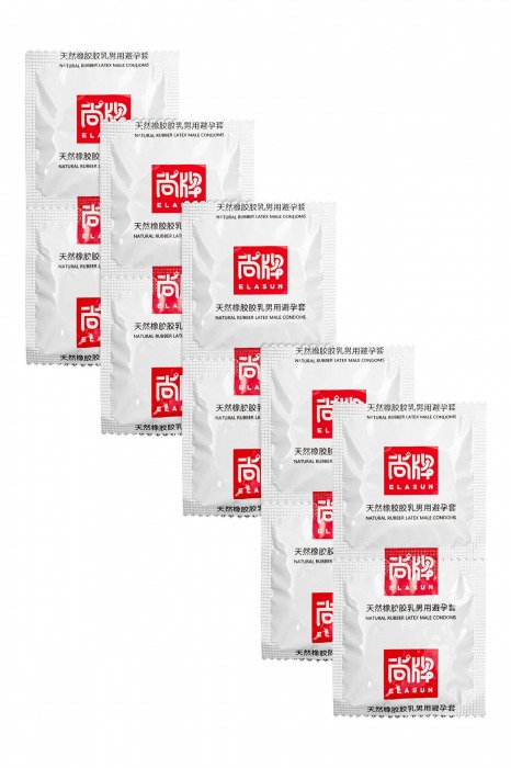 Презервативы с точками и ребрами Elasun Ribbed and Dotted - 10 шт. - Elasun - купить с доставкой в Раменском