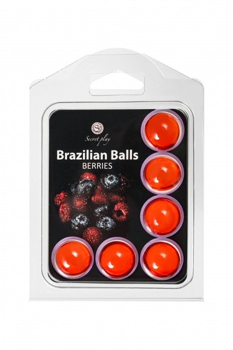 Набор из 6 шариков с массажным маслом Brazilian Balls с ароматом ягод - Secret Play - купить с доставкой в Раменском