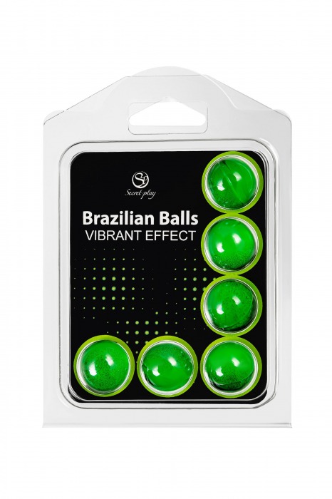 Набор из 6 шариков с массажным маслом Brazilian Balls с эффектом вибрации - Secret Play - купить с доставкой в Раменском