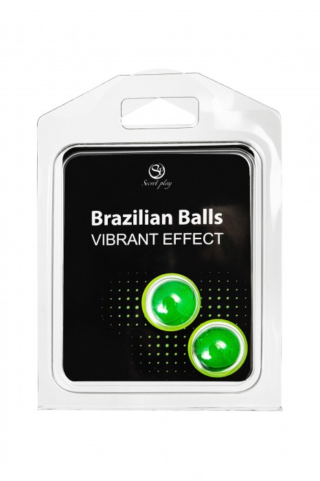 Набор из 2 шариков с массажным маслом Brazilian Balls с эффектом вибрации - Secret Play - купить с доставкой в Раменском