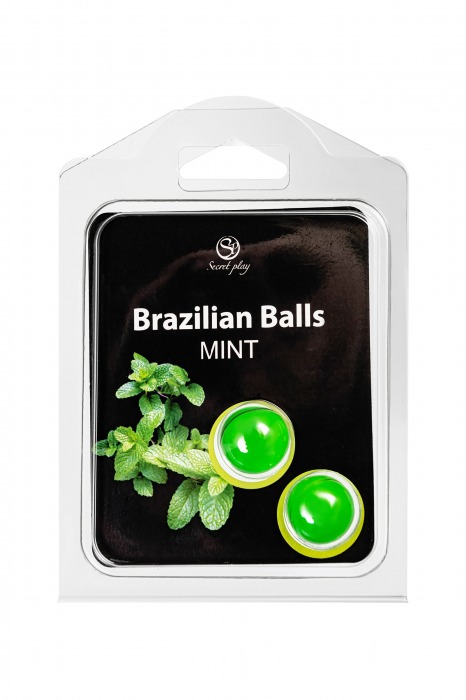 Набор из 2 шариков с массажным маслом Brazilian Balls с ароматом мяты - Secret Play - купить с доставкой в Раменском