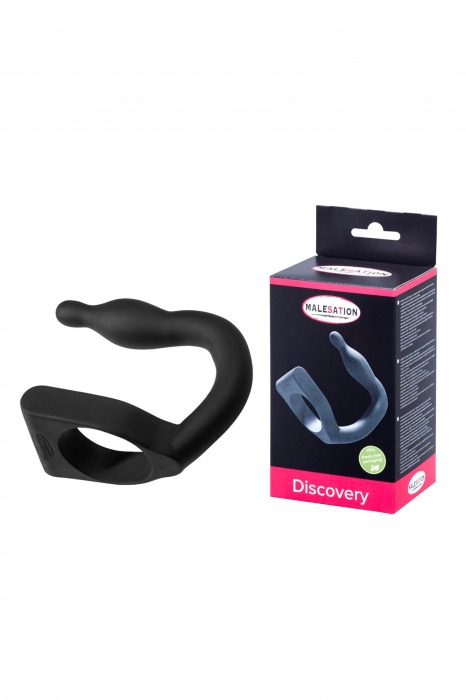 Эрекционное кольцо с вибровтулкой Discovery - MALESATION - в Раменском купить с доставкой