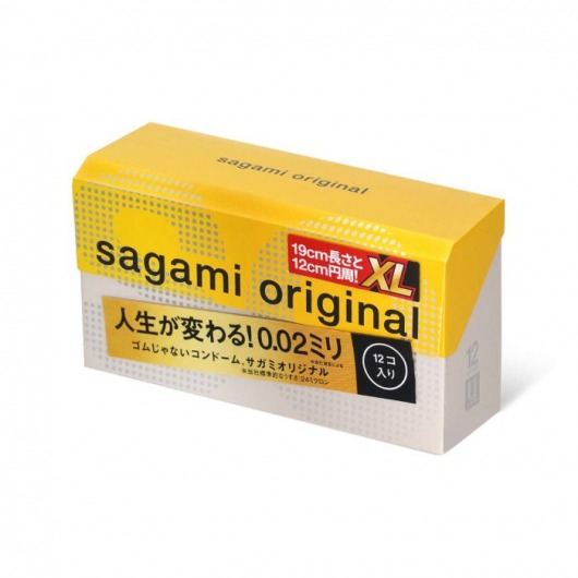 Презервативы увеличенного размера Sagami Original 0.02 XL-size - 12 шт. - Sagami - купить с доставкой в Раменском