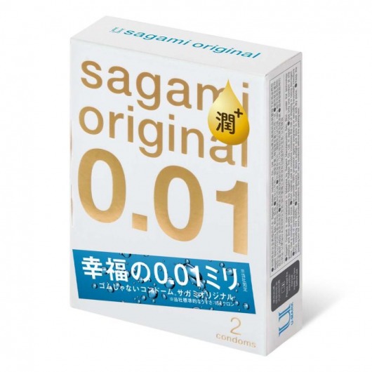 Увлажнённые презервативы Sagami Original 0.01 Extra Lub - 2 шт. - Sagami - купить с доставкой в Раменском