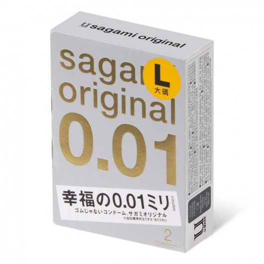 Презервативы Sagami Original 0.01 L-size увеличенного размера - 2 шт. - Sagami - купить с доставкой в Раменском