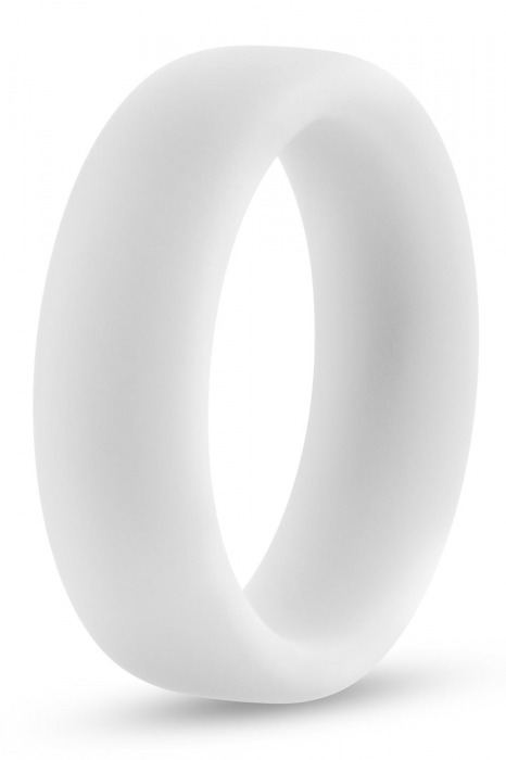 Белое люминесцентное эрекционное кольцо Silicone Glo Cock Ring - Blush Novelties - в Раменском купить с доставкой