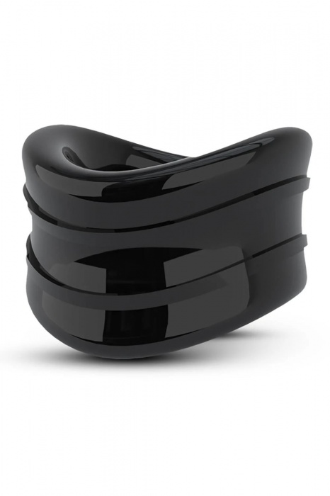 Черное эрекционное кольцо на мошонку Beef Ball Stretcher Snug - Blush Novelties - в Раменском купить с доставкой