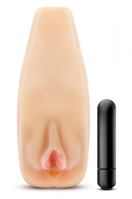 Мастурбатор-вагина с вибрацией Soft   Wet Natasha Realistic Beige Masturbator - Blush Novelties - в Раменском купить с доставкой