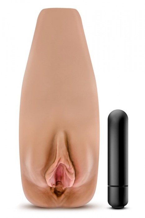 Маструбатор-вагина с вибрацией Soft   Wet Renata Realistic Tan Masturbator - Blush Novelties - в Раменском купить с доставкой