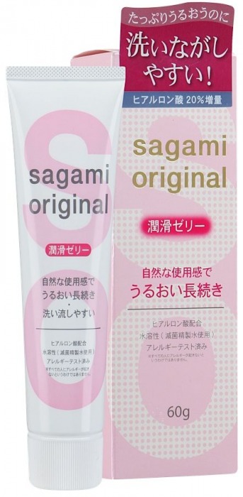 Гель-смазка на водной основе Sagami Original - 60 гр. - Sagami - купить с доставкой в Раменском